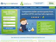 Tablet Screenshot of myboilerservice.com